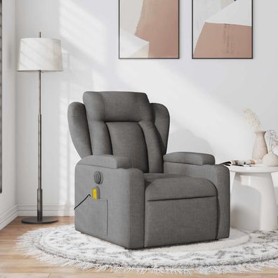 vidaXL Massagesessel Dunkelgrau Stoff