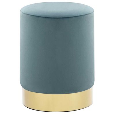 vidaXL Hocker Hellblau und Golden Samt 28 x 36 cm