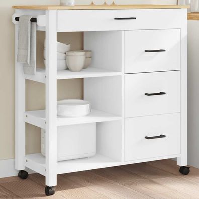 vidaXL Küchenwagen MONZA 84x40x88,5 cm Massivholz Kiefer