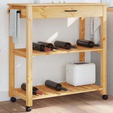 vidaXL Küchenwagen MONZA 84x40x88,5 cm Massivholz Kiefer