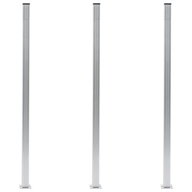 vidaXL Zaunpfosten 3 Stk. Aluminium 185 cm