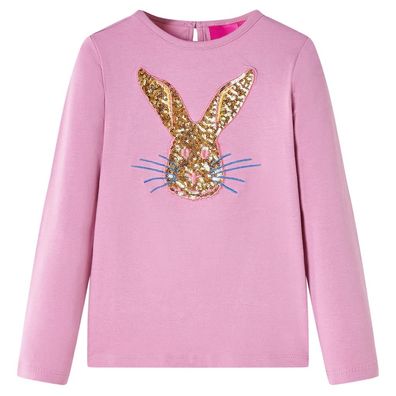 Kinder-Langarmshirt Dunkelrosa 104