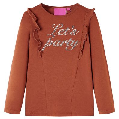 Kinder-Langarmshirt Cognac 140