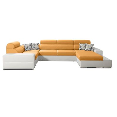 Best For Home Ecksofa Alex Mini mit Schlaffunktion, praktischem Bettkasten & Kissen L