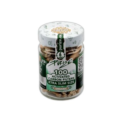 Purize Glas 100er Aktivkohlefilter XTRA SLIM organic