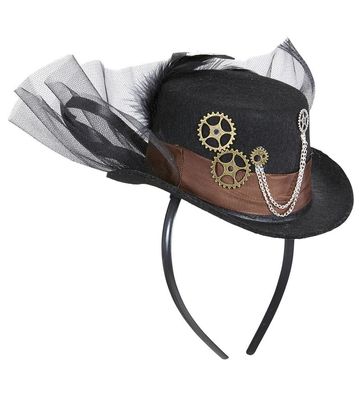 Haarreif Steampunkhut Minizylinder