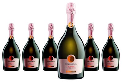 6 x Canevel Cuvée Rosa Extra Dry Prosecco Valdobbiadene DOCG