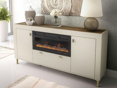 Kommode Mossa 2D1S MO07 mit Kamin Sideboard Schublade Kollektion Wohnzimmer