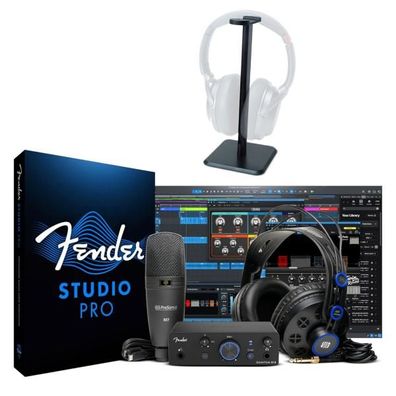 Fender Recording-Set Quantum Creator Bundle mit Kopfhörer-Stativ
