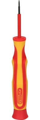 KS TOOLS Präzisions-Schraubendreher mit Schutzisolierung für Schlitzschrauben, 1,5mm