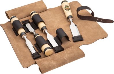 Kirschen Zimmermannsbeitelsatz in Velourledertasche 26-30-35-40 mm 1958002