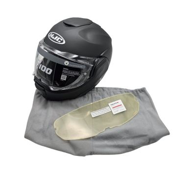 HJC F100 UNI Modularer Motorradhelm, Semi-Matt Schwarz, Größe M