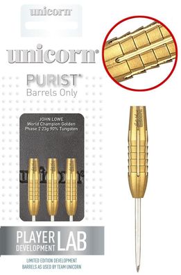 Unicorn Golden John Lowe Purist Steel Barrels / 1 Satz / 23 Gr