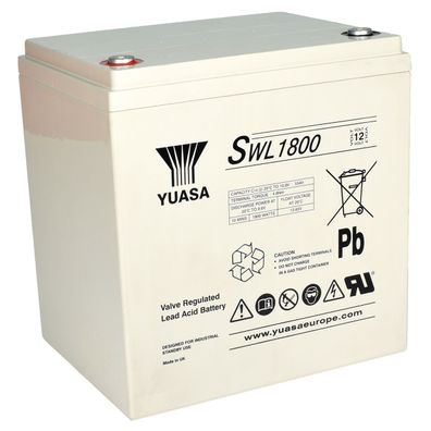 Yuasa Blei-Akku SWL1800 Pb 12V / 57,6Ah 10-12 Jahresbatterie, M6 innen