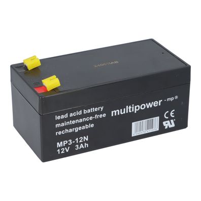 Multipower MP3-12N AGM Bleiakku 12V 0Ah – F4,8 mm