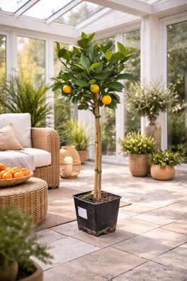 Orangenbaum Citrus sinensis 'Washington Navel' 120-140 cm Saftige Süßorangen