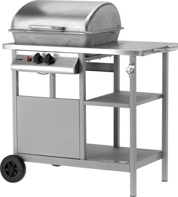 Gasgrill 5,5kW, 2 Brenner, Edelstahl 91,3 × 54,6 × 95,8 cm
