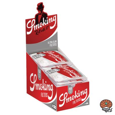 Smoking Filters Ultra Slim 1 Box mit 34 Packungen à 150 Stück