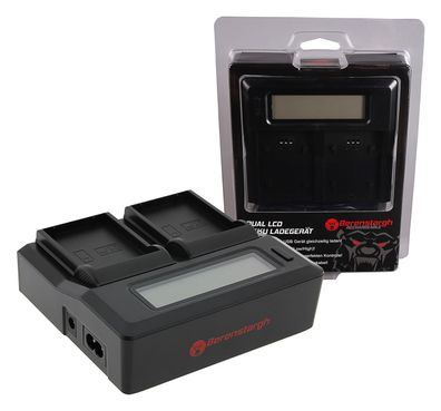 Berenstargh Dual LCD USB Ladegerät Olympus OM-1 BLX-1