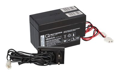 Ladegerät mit 2x Blei-Akku 12V 0,8Ah 12LS-0.8 AMP-Stecker