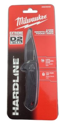 Milwaukee Hardline Klappmesser, glatt, 64 mm