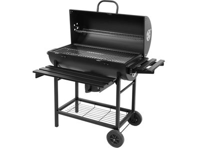 Holzkohlegrill 71x35 cm mit Deckel und Ablage