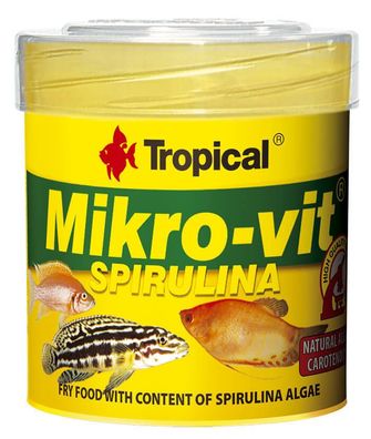 Tropical Mikro-Vit Spirulina 50ml Aufzuchtfutter Futter zur Aufzucht von Zierfischen
