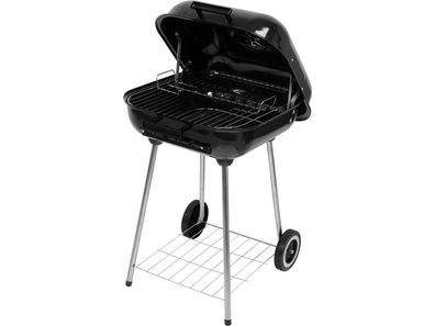 Holzkohlegrill 45x40 cm mit Deckel, Campinggrill