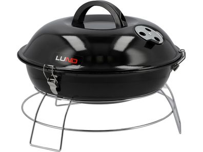 Gril à charbon de bois 36 cm, barbecue boule avec couvercle, barbecue de camping