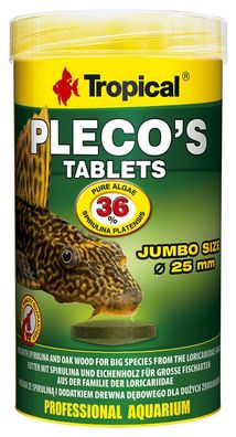 Tropical Plecos Tablets 250ml Futter Futtertabletten für L-Welse Welsfutter
