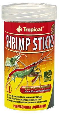 Tropical Shrimp Sticks 250ml Futter für Garnelen Krebse Schnecken Garnelenfutter