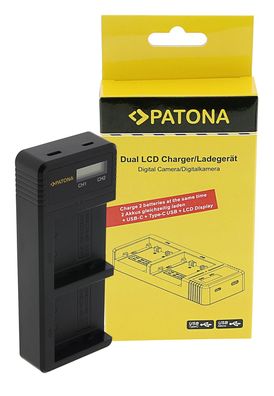 PATONA Dual LCD USB Ladegerät JVC BN-VC296G BN-VC298G
