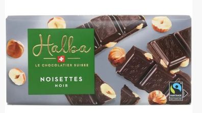 Schweizer Schokolade Halba Zartbitter-Nuss-Schokolade 100g
