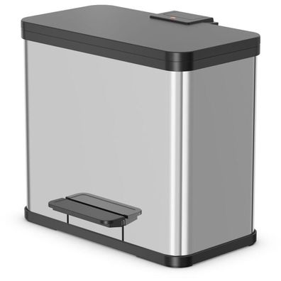 Hailo Tret-Mülltrenner Öko duo Plus L, Edelstahl 17 + 9 l