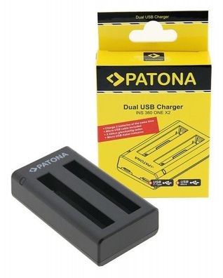 PATONA Dual Ladegerät Insta360 One X2 360° Cam Micro-USB