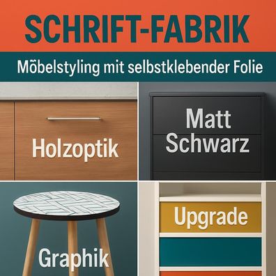 Möbelstyling mit selbstklebender Folie neuer Look für alte Möbel