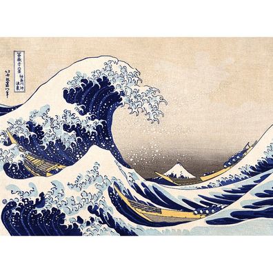 TREFL Holzpuzzle Art: Hokusai - Die groß Welle von Kanagawa 200 Teile