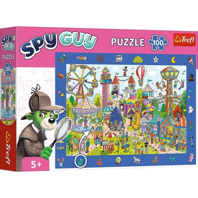 TREFL Picture Search Puzzle Spy Guy: Theme Park 100 Teile