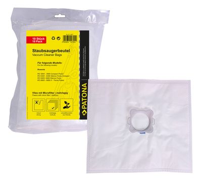 10 Staubsaugerbeutel mehrlagig Vlies inkl. Microfilter Swirl R39 f. Moulinex Rowenta
