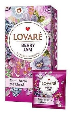 Lovare Tee Berry Jam floral-berry tea blend 2x 24Btl / 2x 36g