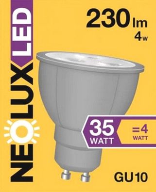 NEOLUX Lampe LED Spot Leuchtmittel GU10 4W 240V 2700K warmweiss 4 Watt
