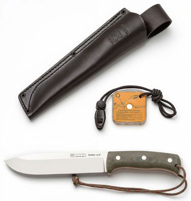 Joker Nomad 6.5 Green Micarta CV137 Messer für Bushcraft und Survival