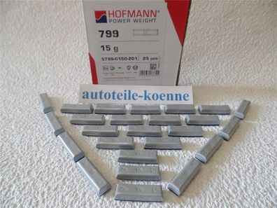 25x 15 Gramm Hofmann Motorrad Klebegewichte Zink Breite 11mm Dicke 7,2mm