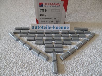 25x 20 Gramm Hofmann Motorrad Klebegewichte Zink Breite 11mm Dicke 7,2mm