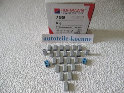 25x 5 Gramm Hofmann Motorrad Klebegewichte Zink Breite 11mm Dicke 7,2mm