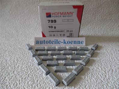 25x 10 Gramm Hofmann Motorrad Klebegewichte Zink Breite 11mm Dicke 7,2mm