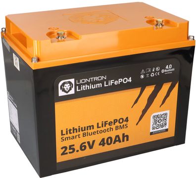 Liontron LiFePO4 Akku 25,6V 40Ah LX Smart BMS mit Bluetooth mit 0% MwSt nach §12