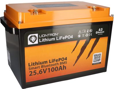Liontron LiFePO4 Akku 25,6V 100Ah LX Smart BMS mit Bluetooth mit 0% MwSt nach §12