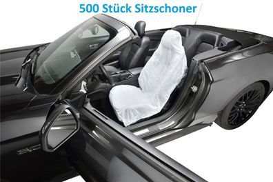 500x Einweg Sitzschoner weiß perforiert auf Rolle Werkstattschoner 82x130cm