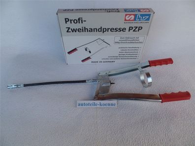 1 Profi Zweihand-Fettpresse für 500g Schraubkartuschen PZP ZHFP Made in Germany